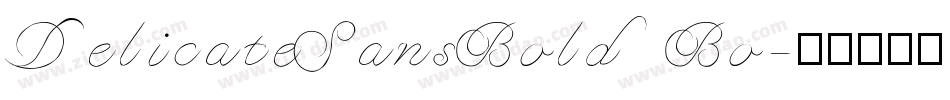 DelicateSansBold Bo字体转换